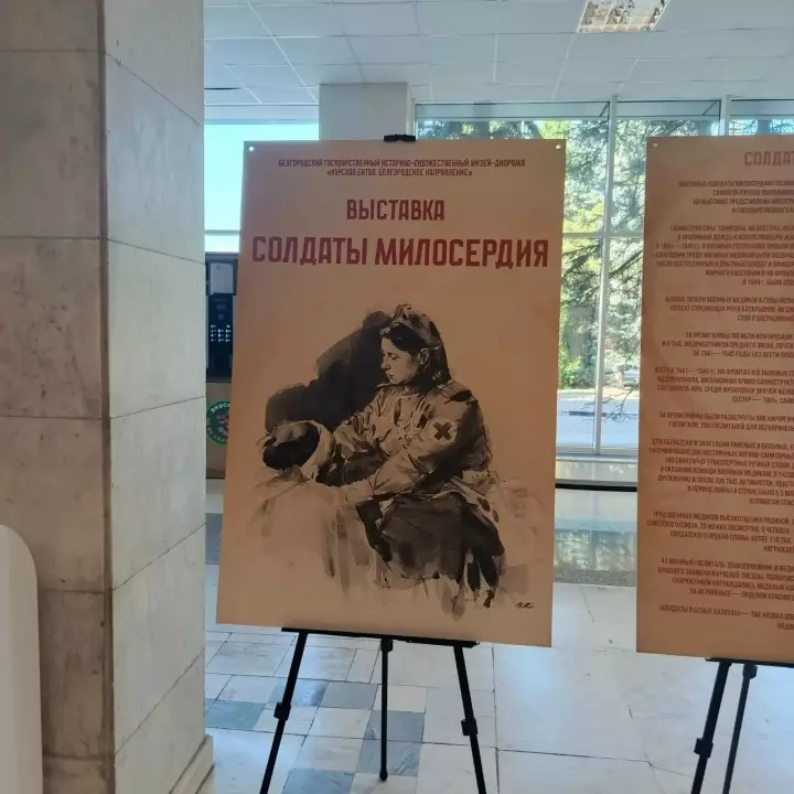  Студенты первого курса посетили выставку «Солдаты милосердия»